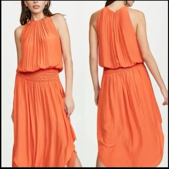 Ramy Brook Dresses & Skirts - RAMY BROOK Peach Audrey halter neck dress size M
